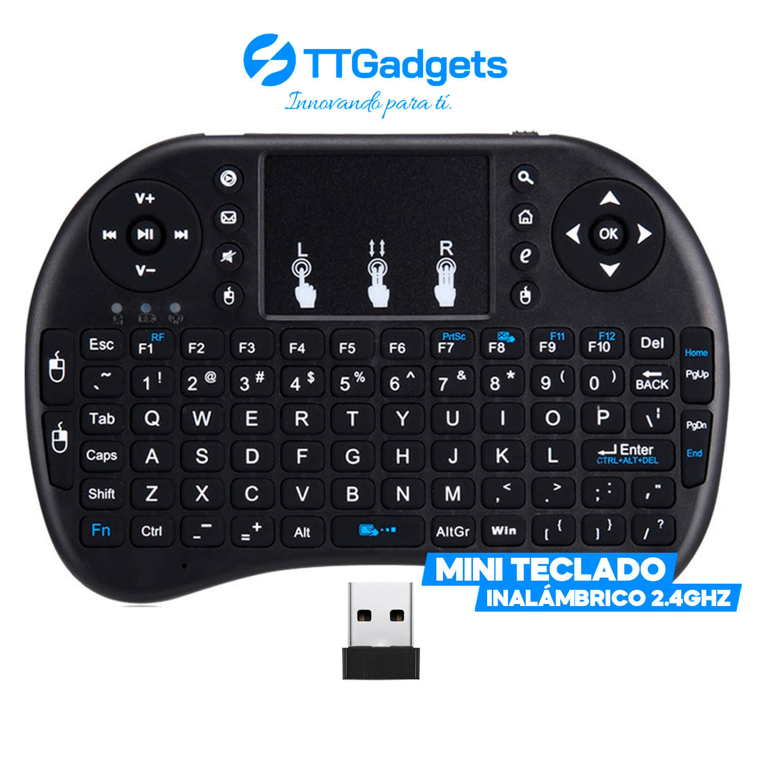 Mini Teclado Inalámbrico de USB para Smart TV / Laptop / Xbox | 30 días garantía | Paga al recibir