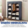 Kit de 2 Closet Organizador de Ropa Armario Minimalista , Armable y Portátil Color Gris