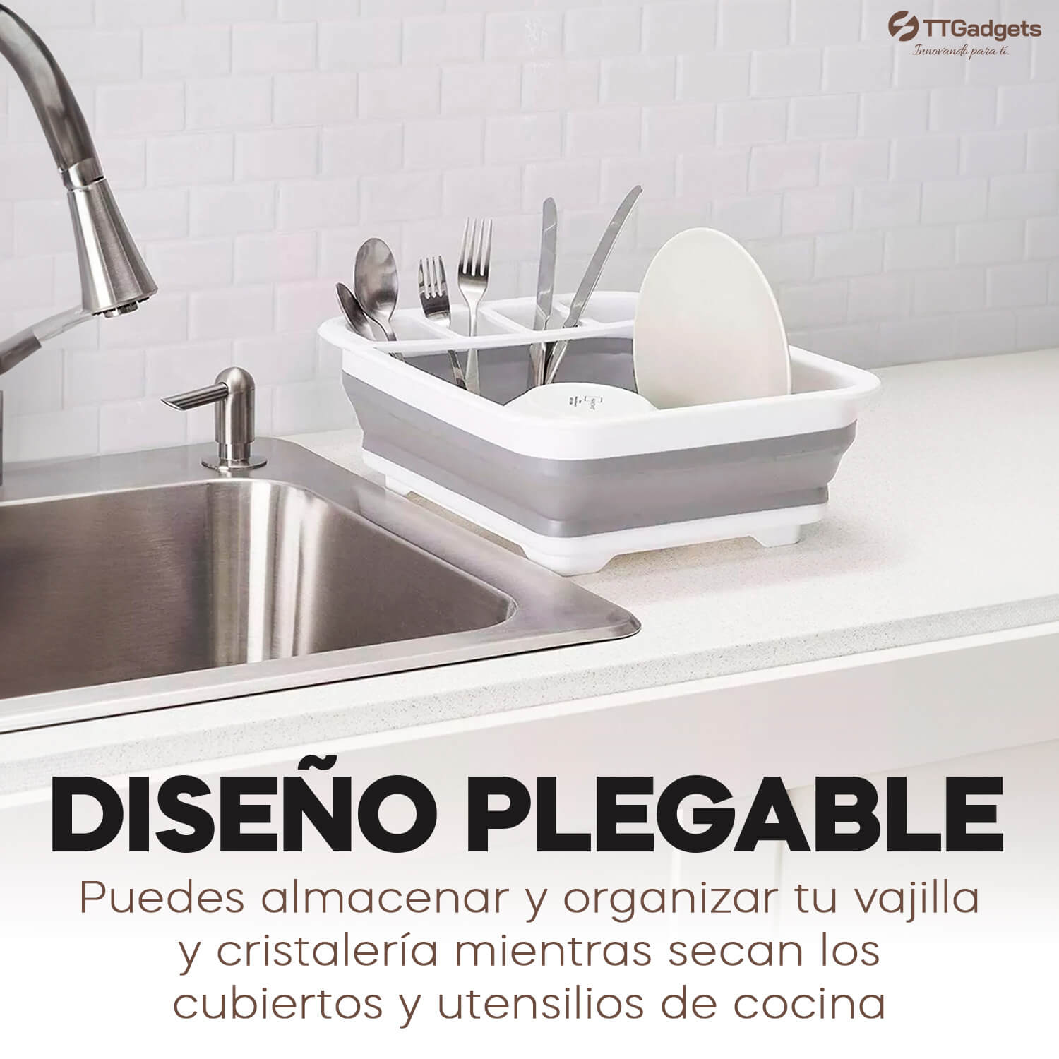 Escurridor de Trastes Portatil | Escurridor de Trastes para Secar Platos Portatil / Diseño elegante/minimalosta | 30 días garantía