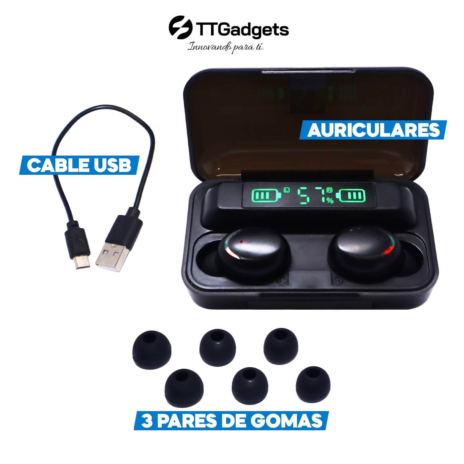 Audífonos Inalámbricos Bluetooth 5.0  F9 8d Tws Deportivos / 30 días garantía / envío gratis / Pago con parjeta