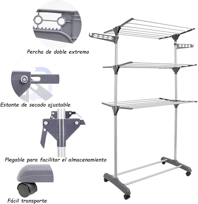 Tendedero Multiuso 3 niveles EasyDry®