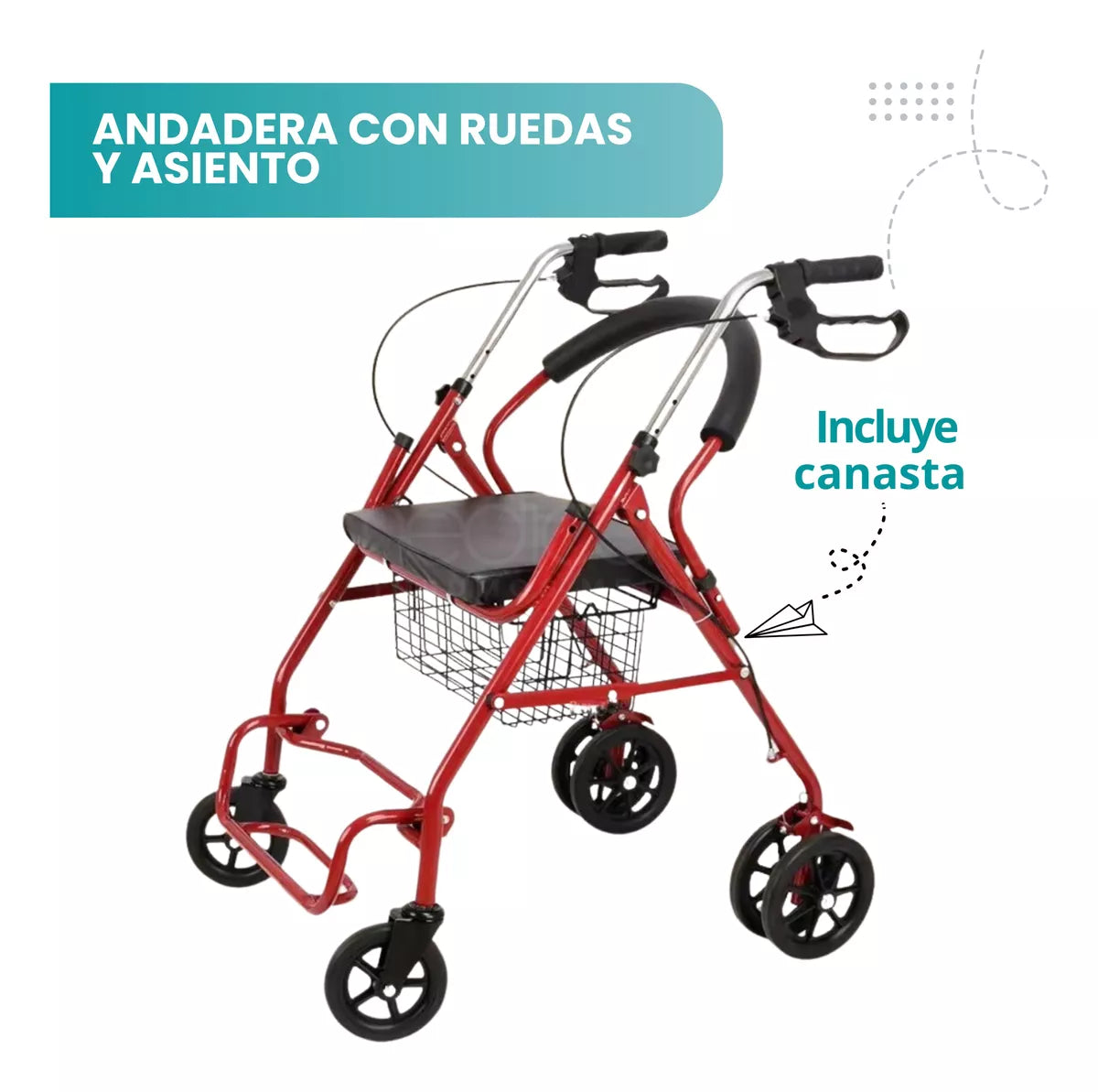 Andadera Ortopédica Con asiento para Adultos Safe&Health™