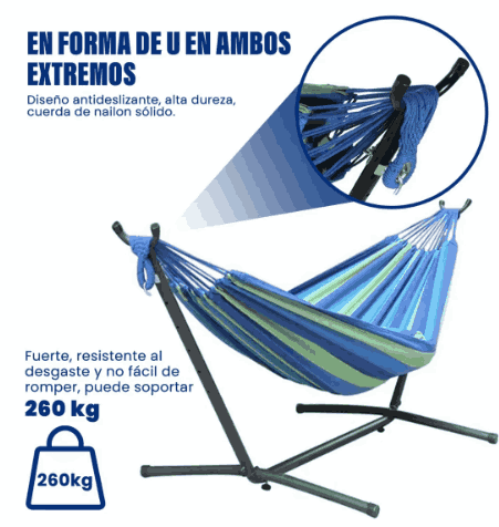 Hamaca con Soporte de Acero y Estuche Portátil CoolCamp™