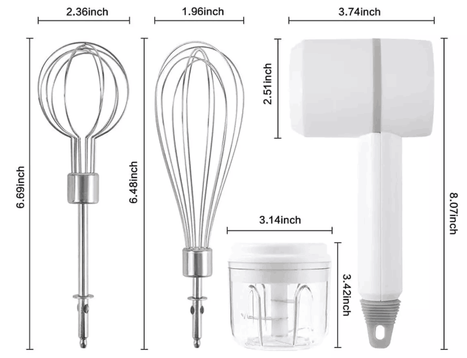 Batidora y cortadora de alimentos recargable beaters™gaddi