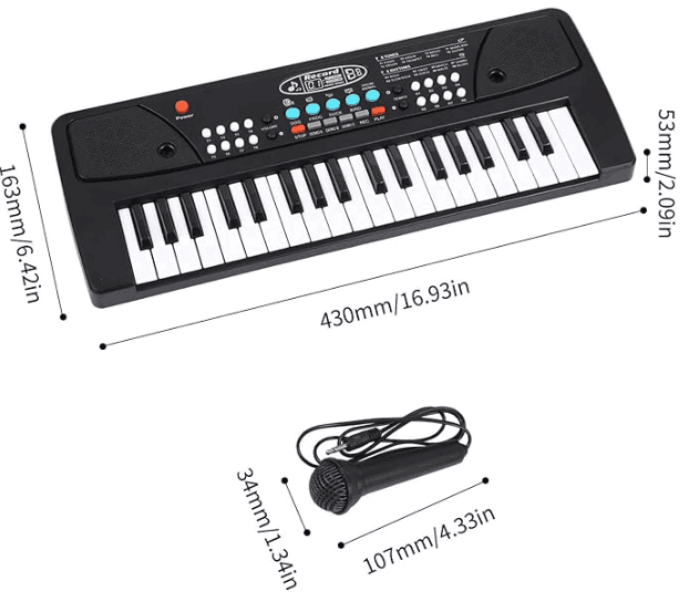 Piano con teclado electrónico con micrófono pianimusic™gaddi