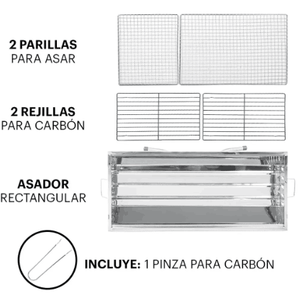 Asador Portátil de Acero Inoxidable Conformity™