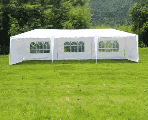 Carpa Toldo con Paredes 9x3 Metros Color Blanco