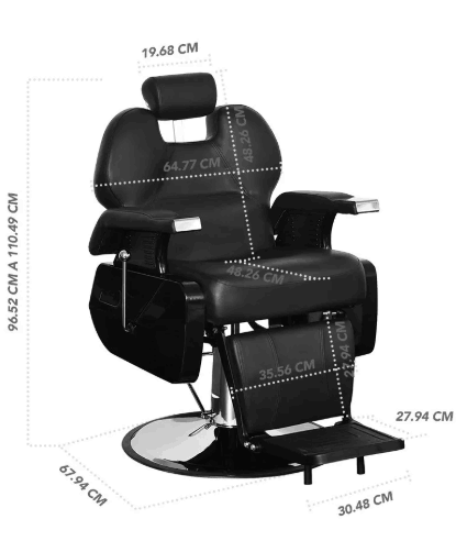 Silla de Barberia Estetica Color Negro gaddi