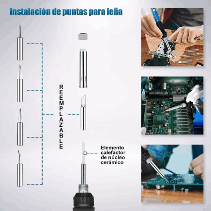 Kit de soldadura para electrónica 28 en 1 Con multímetro gaddi