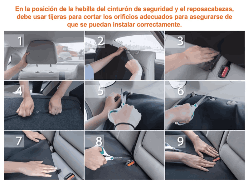 Set de Fundas Para 5 Asientos De Automóvil (9 Piezas) Universal MasterCar®