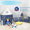 Tienda Cohete con Túnel y Alberca Pelotero 3 en 1 para Niños