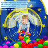 Tienda Cohete con Túnel y Alberca Pelotero 3 en 1 para Niños