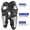 Par De Rodilleras Y Coderas De Moto Con Protección Metálica Color Negro gaddi