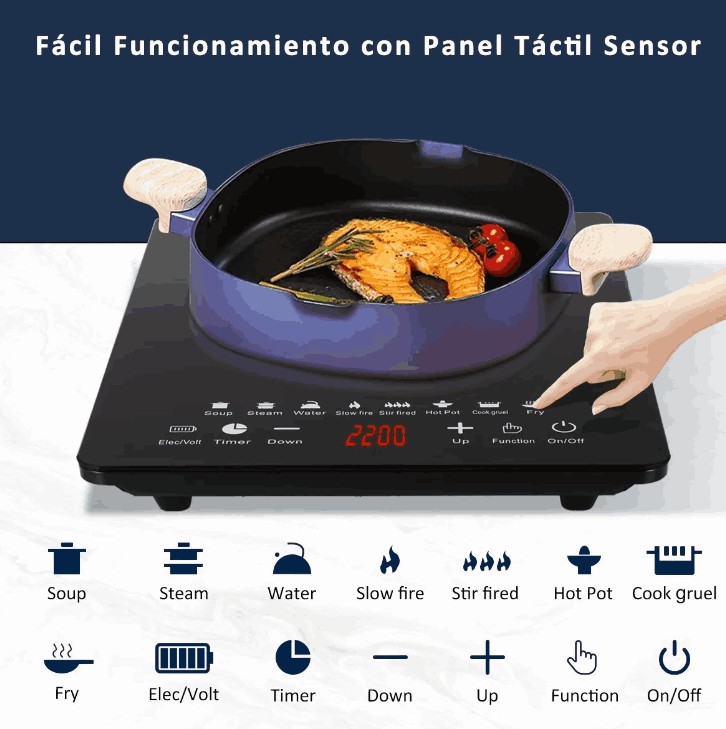 Parrilla De Inducción Eléctrica, Estufa De Mesa Modernas Inducción, Quemador De Encimera Eléctrico gaddi