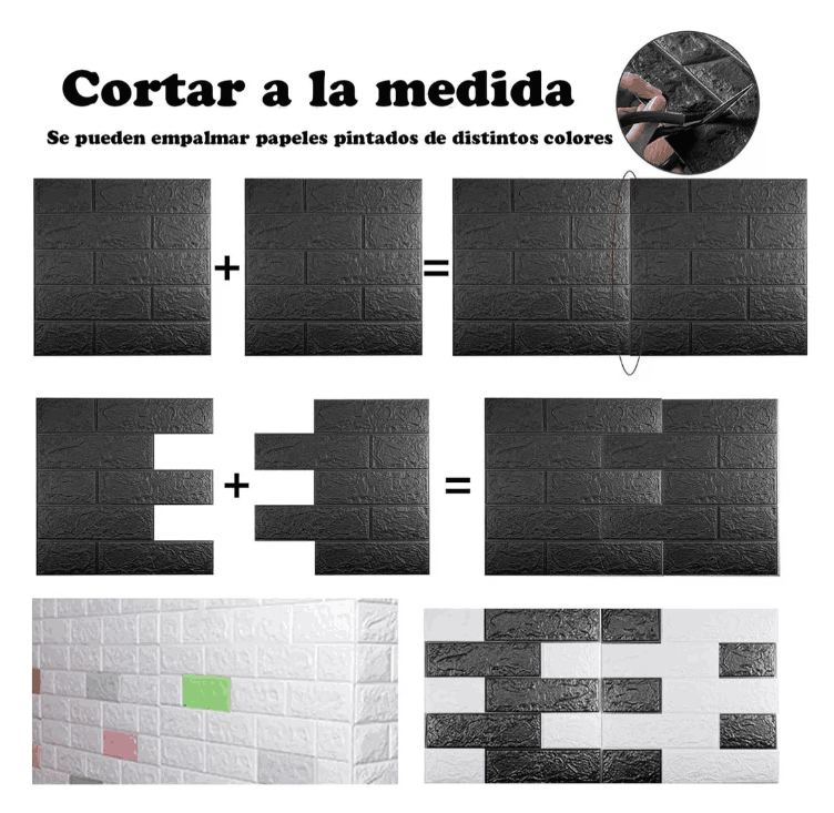 Papel Pintado Ladrillo 3d Autoadhesivo gaddi