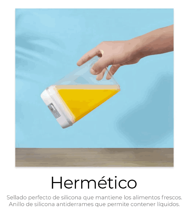 Set de 7 recipientes herméticos para la cocina gaddi