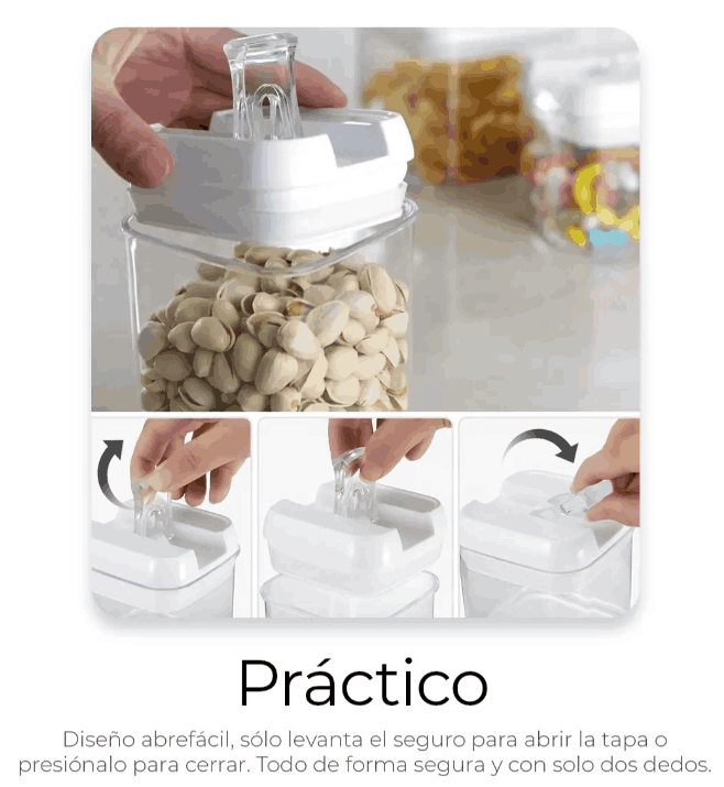 Set de 7 recipientes herméticos para la cocina gaddi