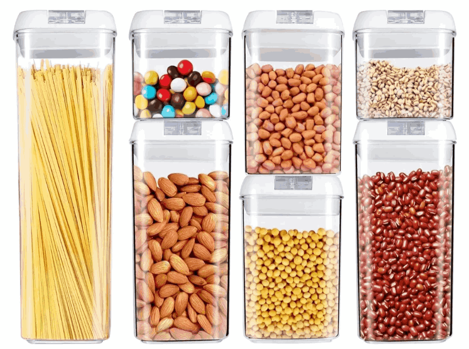 Set de 7 recipientes herméticos para la cocina gaddi