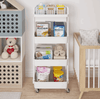 Carrito Organizador 4 Niveles Multiusos Estantes Con Cajón Color Blanco
