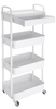 Carrito Organizador 4 Niveles Multiusos Estantes Con Cajón Color Blanco