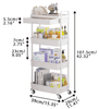 Carrito Organizador 4 Niveles Multiusos Estantes Con Cajón Color Blanco
