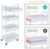 Carrito Organizador 4 Niveles Multiusos Estantes Con Cajón Color Blanco