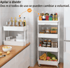 Carrito Organizador 4 Niveles Multiusos Estantes Con Cajón Color Blanco