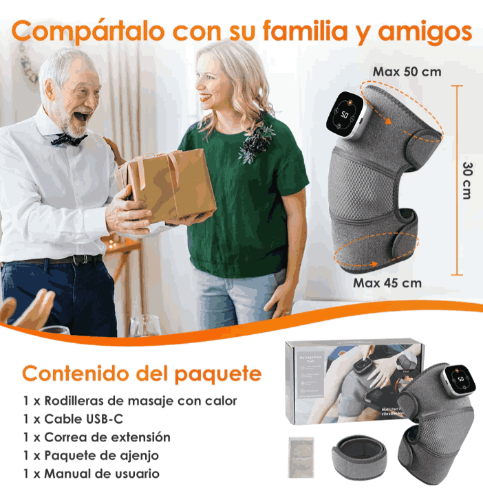 Masajeador De Rodillas, Músculos y Articulaciones con Vibración y Calefacción