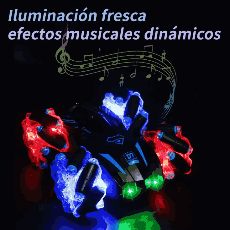 Auto De Acrobacias Con Luces Para Niños De 2.4g 360° Color Negro Personaje Stunt Car gaddi