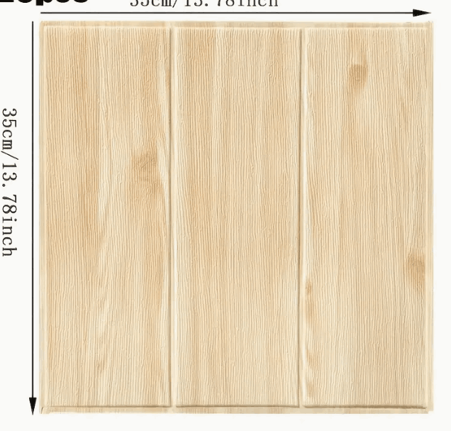 25 Piezas de pegatinas  35x35 cm adhesivas para pared con efecto madera, papel tapiz de formas y rayas lavables gaddi