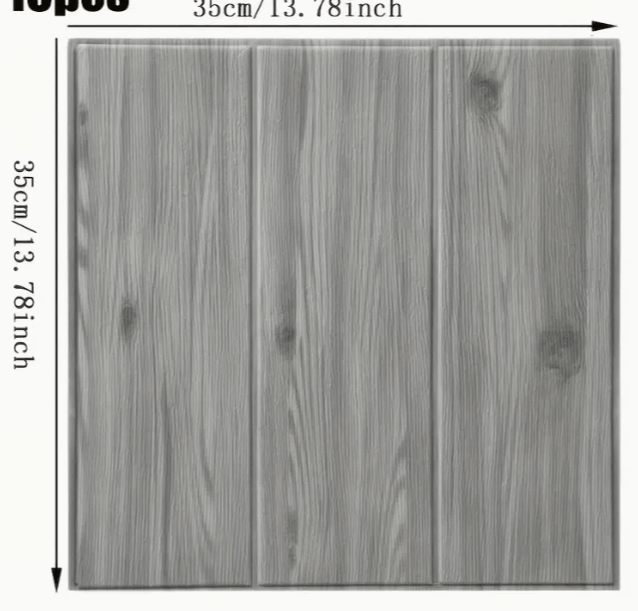 25 Piezas de pegatinas  35x35 cm adhesivas para pared con efecto madera, papel tapiz de formas y rayas lavables gaddi
