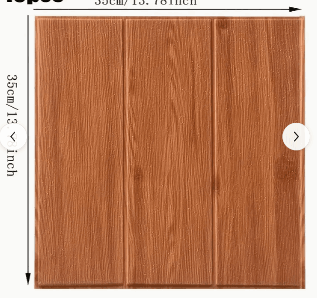 25 Piezas de pegatinas  35x35 cm adhesivas para pared con efecto madera, papel tapiz de formas y rayas lavables gaddi