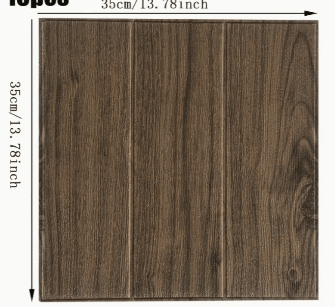 25 Piezas de pegatinas  35x35 cm adhesivas para pared con efecto madera, papel tapiz de formas y rayas lavables gaddi