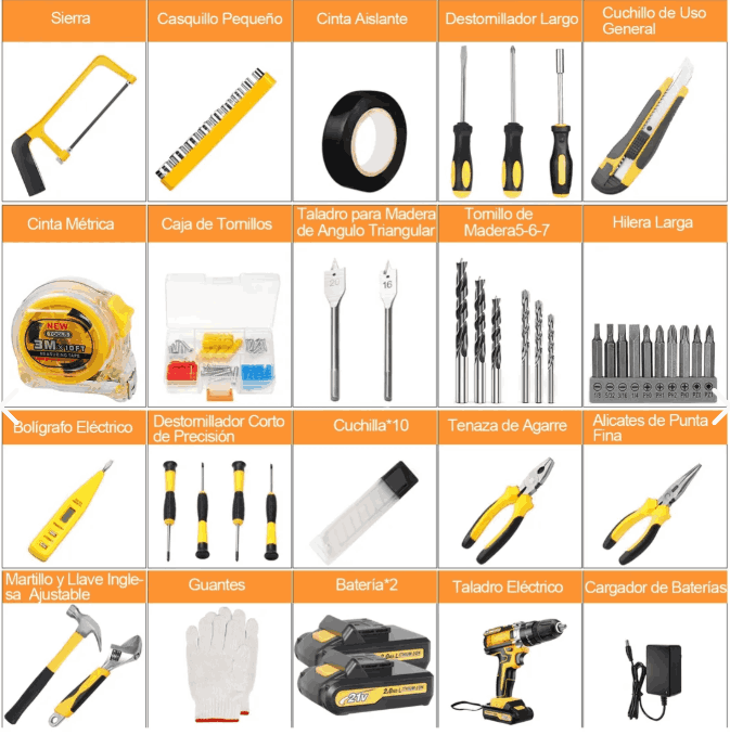 Kit De Herramientas Inalambricos 118 Pz gaddi