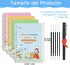 ¡AL 4x1! Set De 4 Libros De Caligrafia Español Reutilizables ¡Oferta Límitada! MagicStudy®