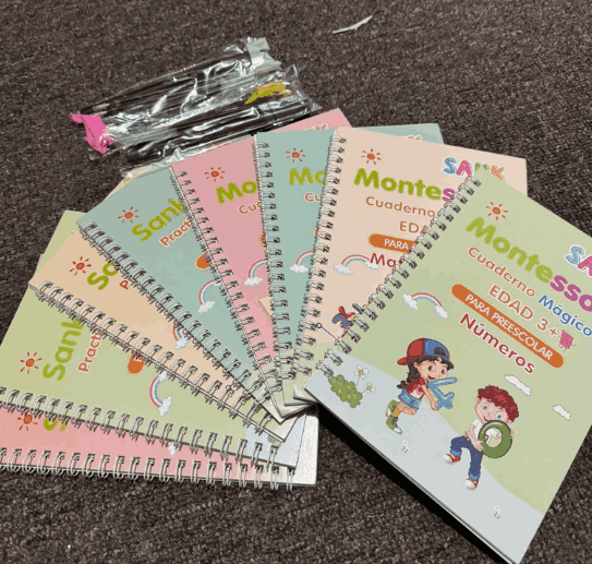 ¡AL 4x1! Set De 4 Libros De Caligrafia Español Reutilizables ¡Oferta Límitada! MagicStudy®