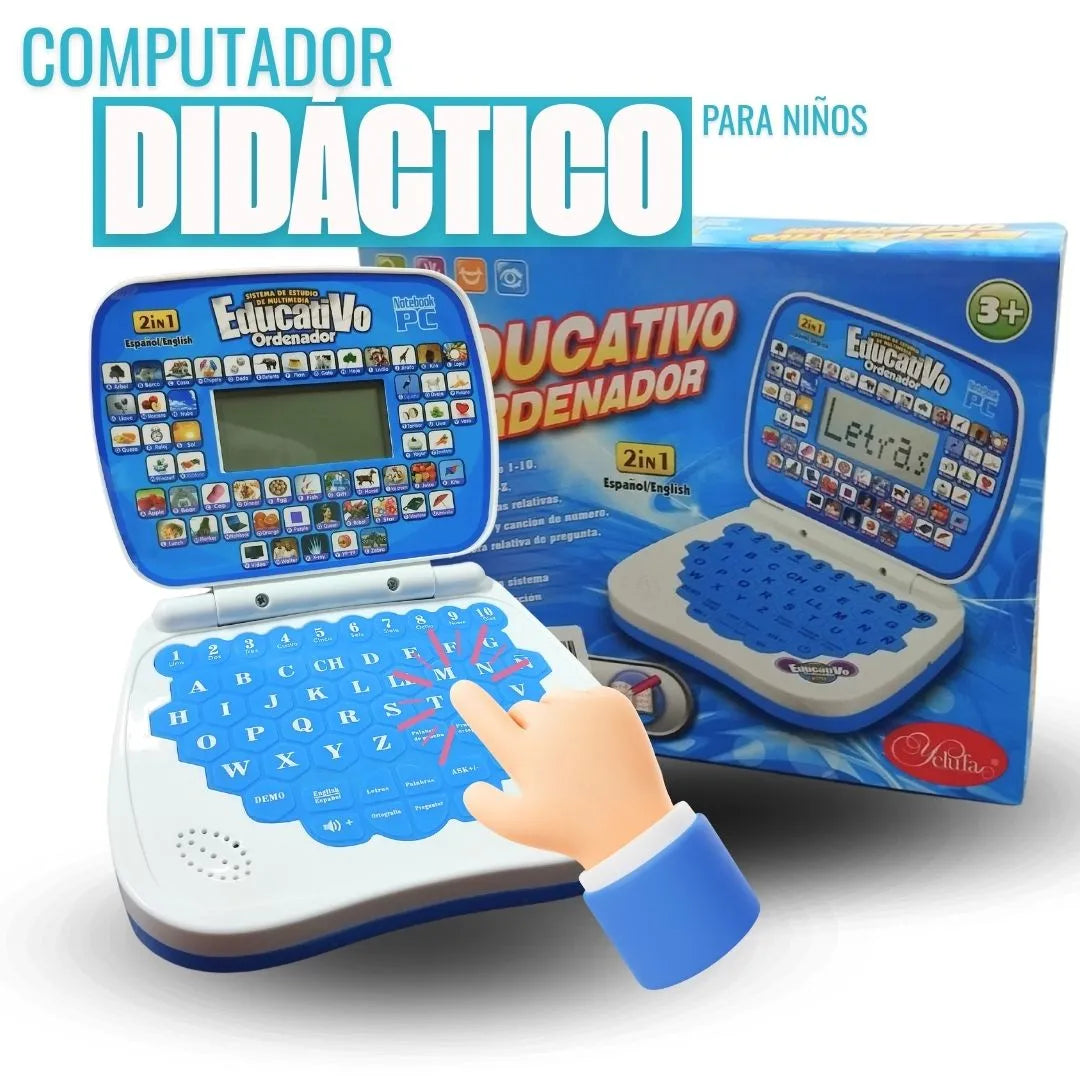 Computador/Laptop Didáctico Infantil 2 En 1 KidGames®