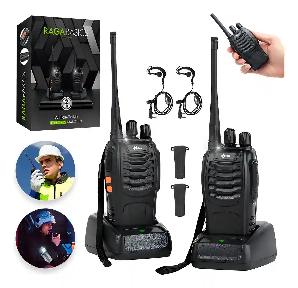 Set de 2 Radios de Comunicación Walkie-Talkie  Baofeng®