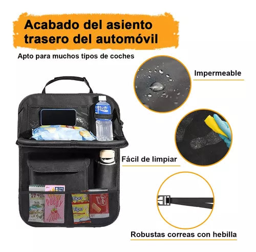 AL 2x1: Organizadores de Asiento Trasero 8 en 1 AutoKeep®