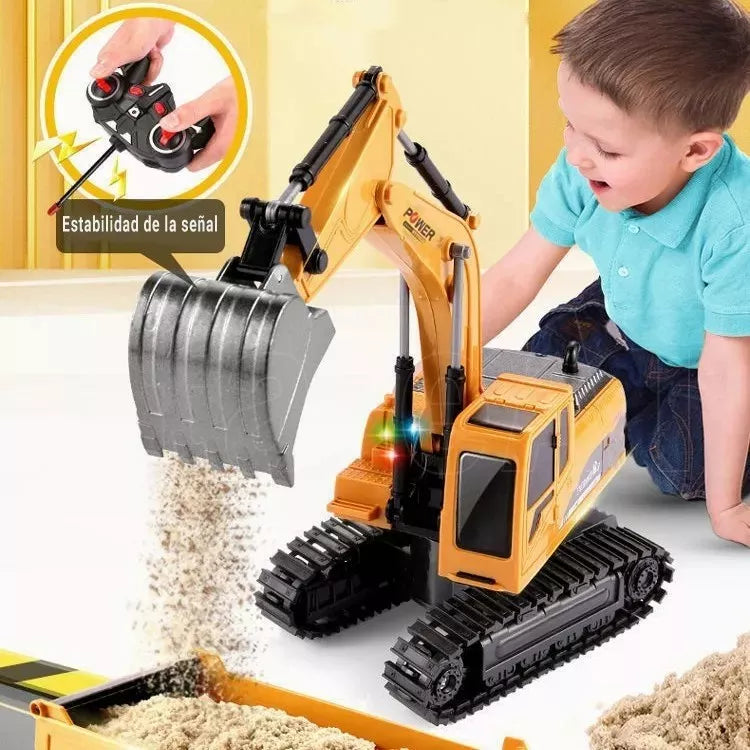 Excavadora a Escala con Control Remoto y Movimiento Real CaveToy®