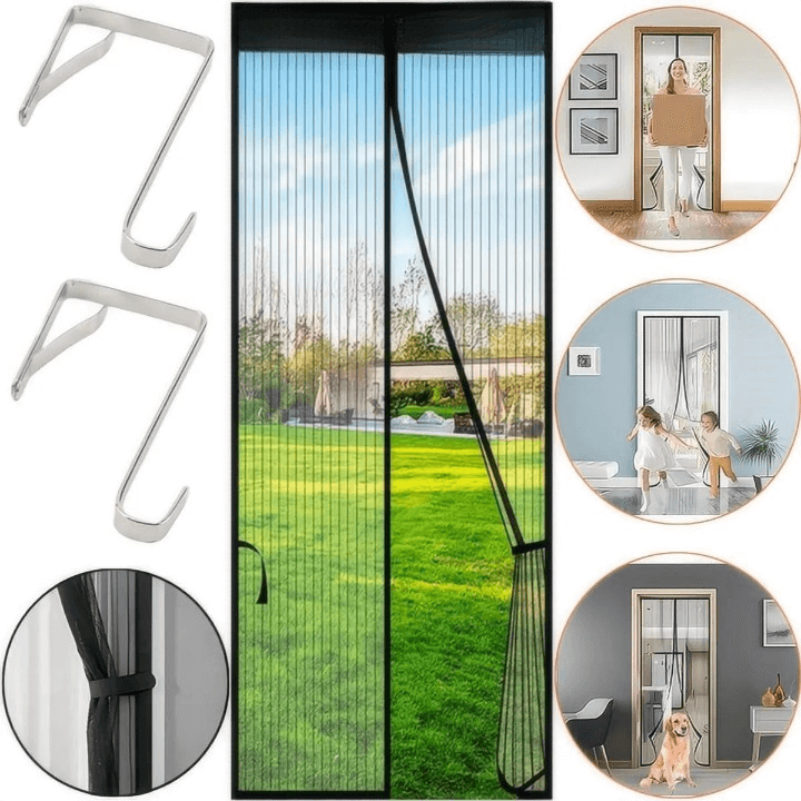 ¡AL 2x1! Set de 2 Pares de Puertas Malla/Cortina Mosquitera Magnética