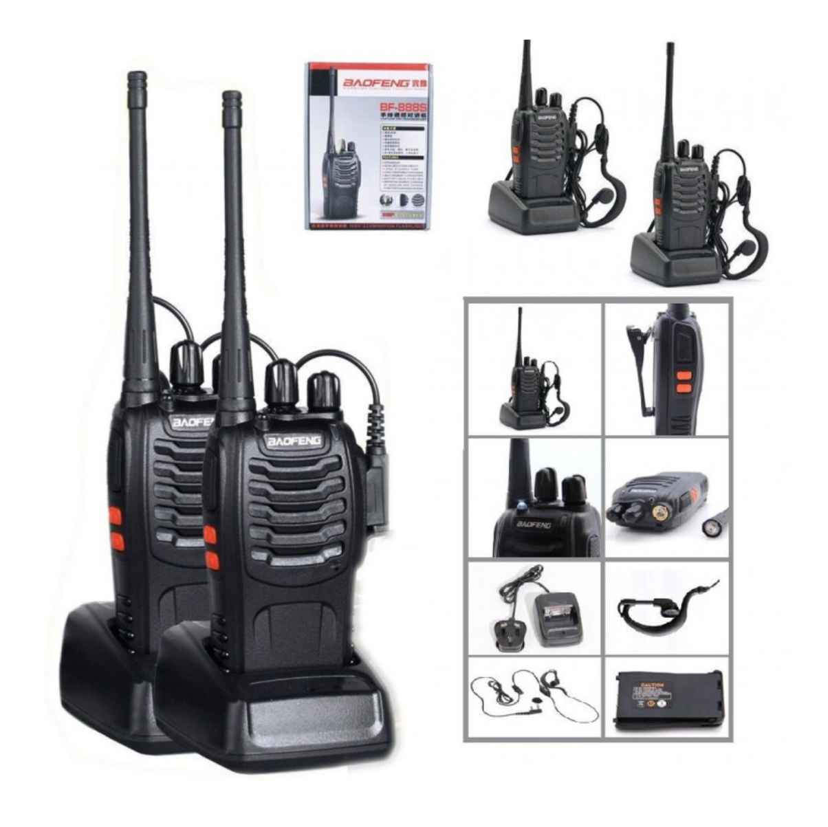 Set de 2 Radios de Comunicación Walkie-Talkie  Baofeng®