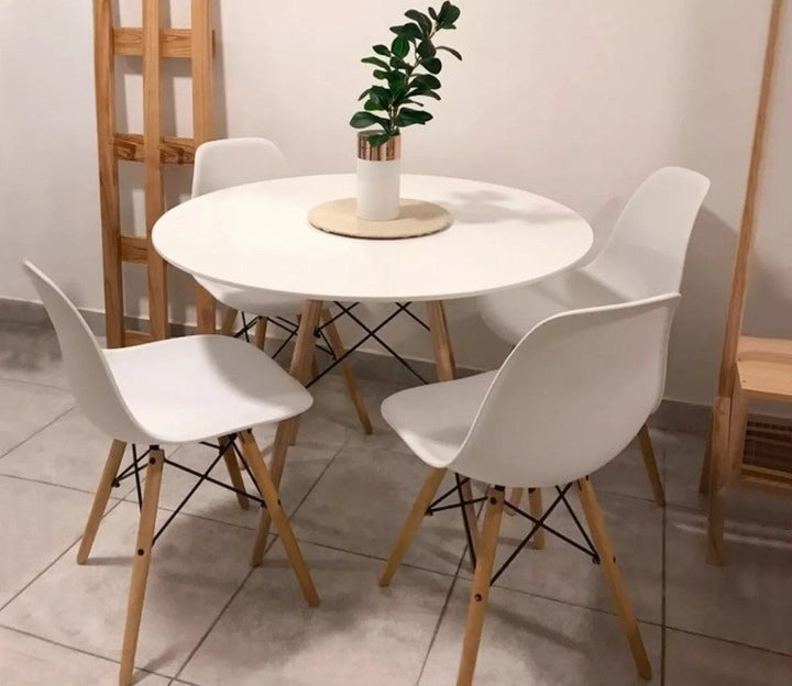 Kit de 4 Sillas Eames + Mesa Eames | Comedor Completo | Envío Gratis + 30 Días Garantía!