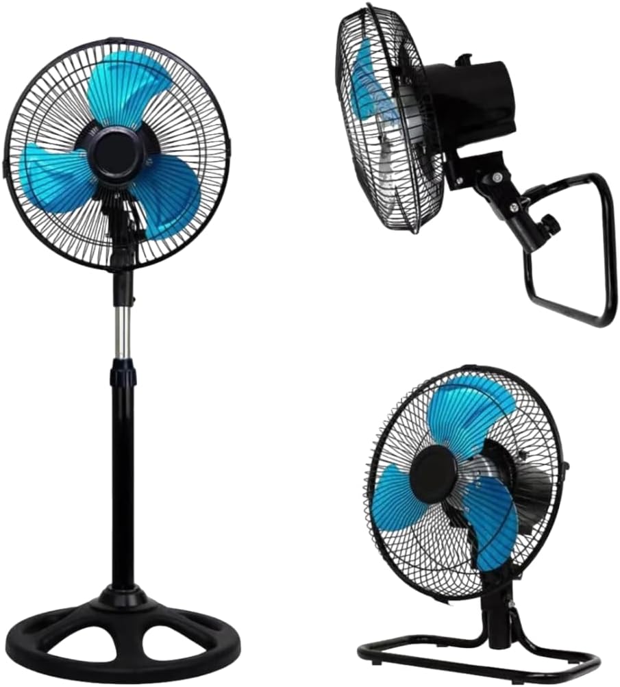 Ventilador de Pedestal con Pedestal e instalación para Pared y Escritorio 3 En 1 Fresh&Air®