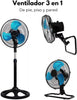 Ventilador de Pedestal con Pedestal e instalación para Pared y Escritorio 3 En 1 Fresh&Air®
