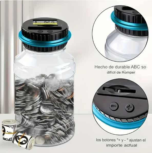 Bote de depósito de monedas con contador Digital para ahorrar boatsec™gaddi