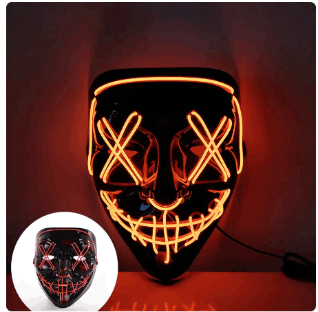 ¡AL 2x1! Máscara de la Purga Neón para Halloween