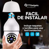 Kit de 2 Cámaras de Seguridad 3MP, Cámaras WiFi Bombillas Inalámbricas para Interior 2304x1296P Full HD, Alarma Sirena Automatica Visión Nocturna | Compatible IOS/Android