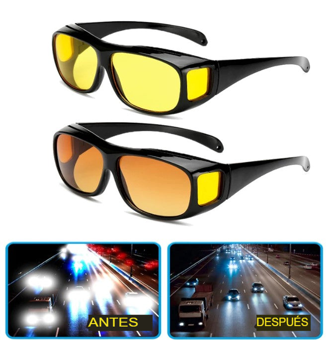 Kit de Gafas de Conducción Nocturna 2x1 SafeDrive™